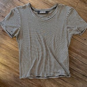Reformation crop stripe tee!